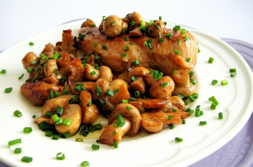 Pierś z kurczaka z pieczarkami