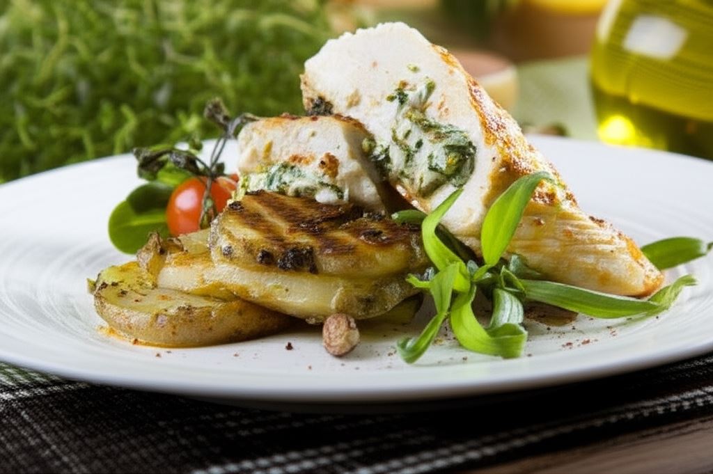 Piersi kurczaka z serem pleśniowym