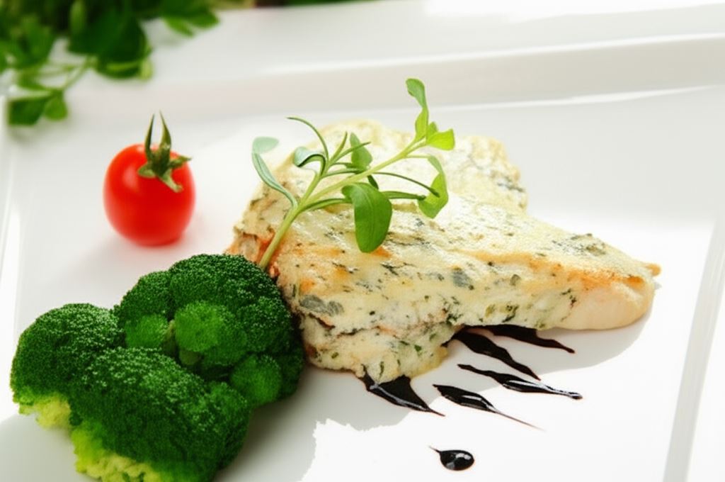 Piersi kurczaka z ziołami w sosie jogurtowym