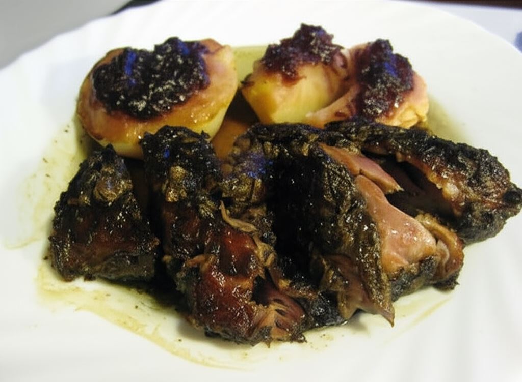 Piersi z kaczki z jabłkami i żurawiną