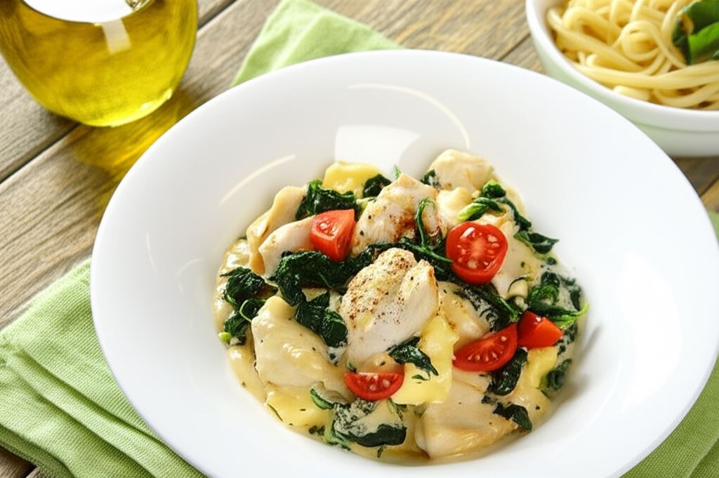 Piersi z kurczaka ze szpinakiem