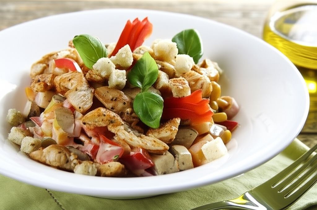 Pikantna sałatka z kurczakiem