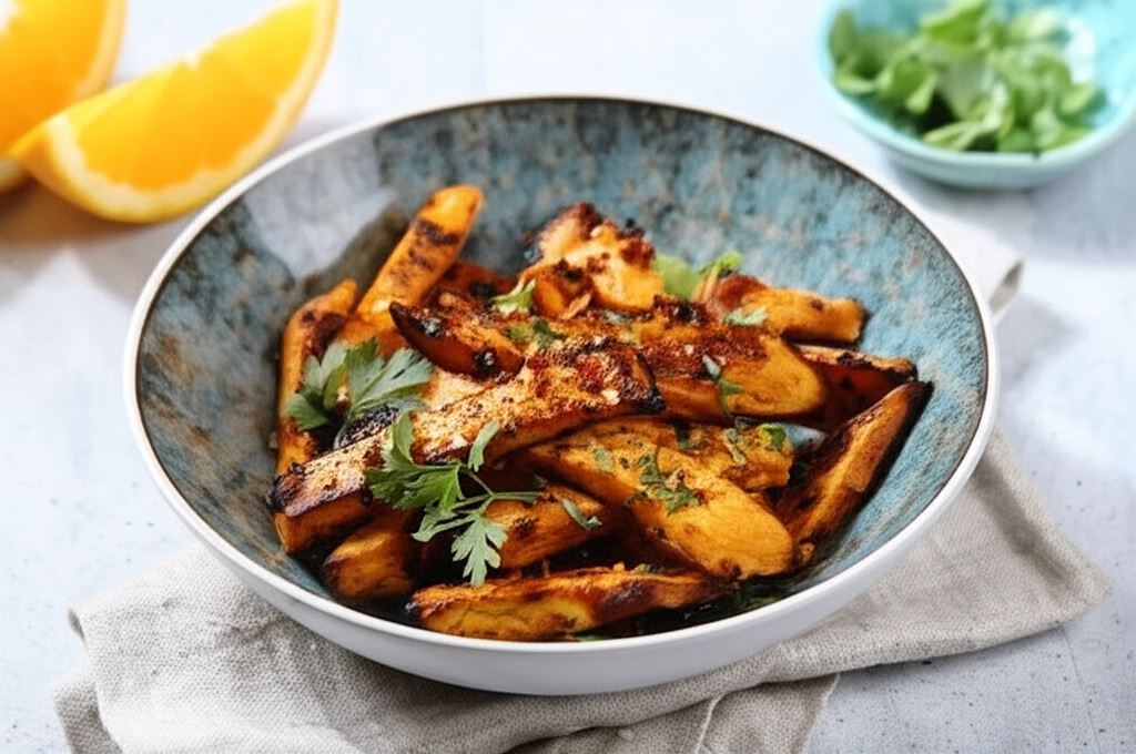 Pikantne bataty z piekarnika z pomarańczową nutą