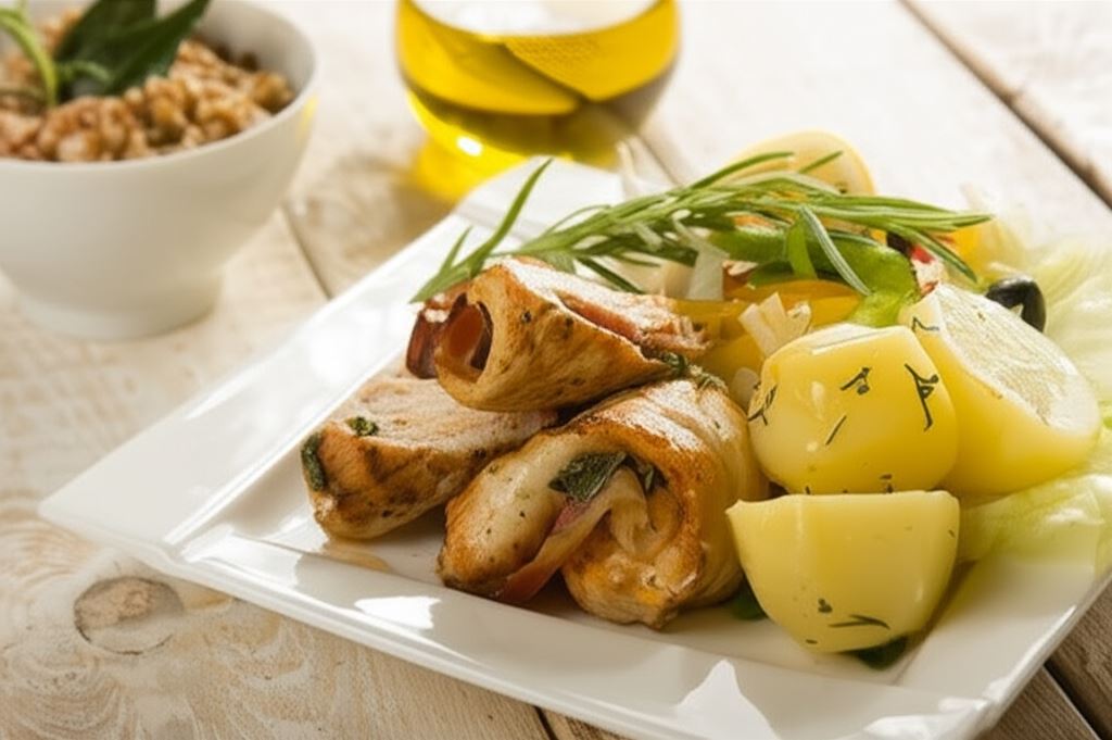 Pikantne roladki z kurczaka ze sliwka i oscypkiem