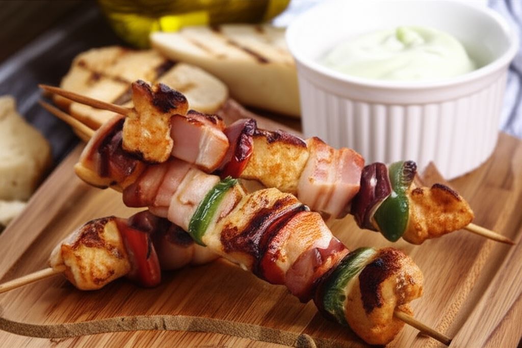 Pikantne szaszłyki z kurczaka z warzywami