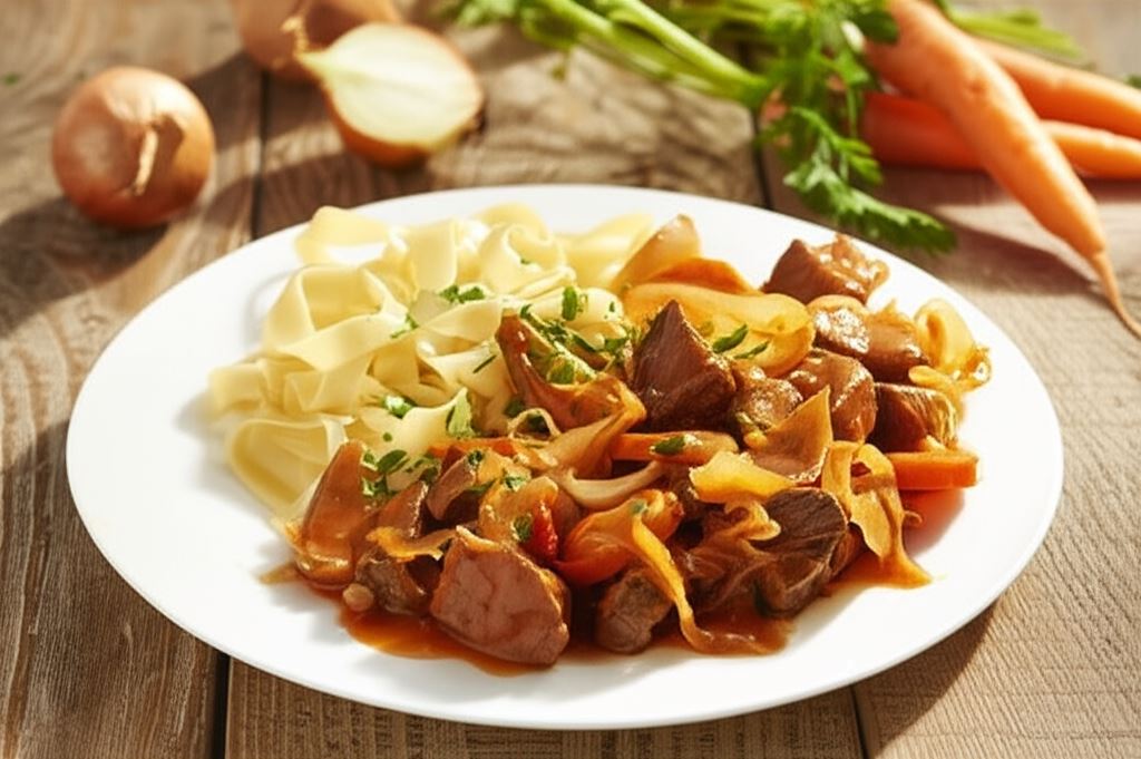 Pikantny gulasz z kapustą kiszoną