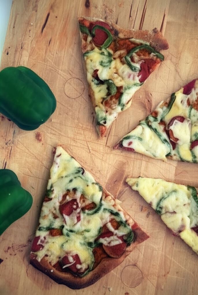 Pizza z papryka i serem