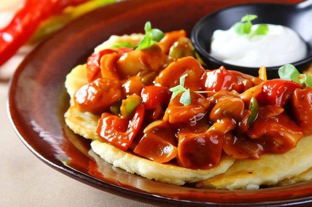 Placki po węgiersku z kurczakiem