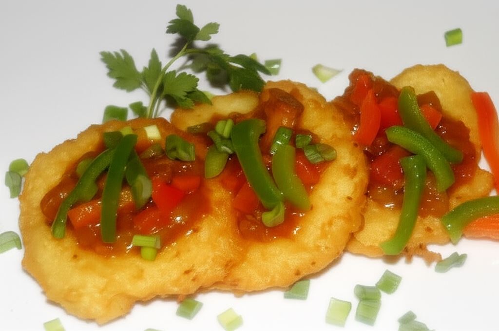 Placki ziemniaczane + gulasz wieprzowy z papryką