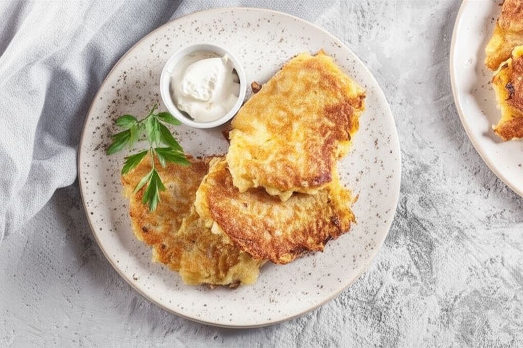 Placki ziemniaczane nadziewane serem