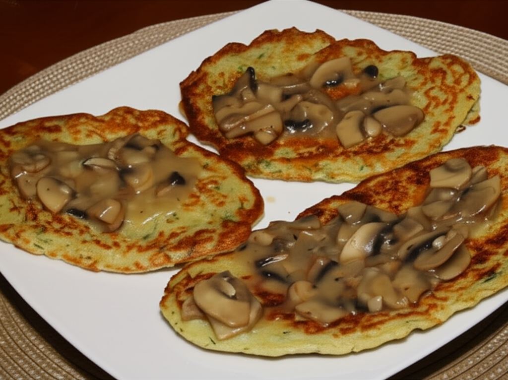 Placki ziemniaczane z pieczarkami