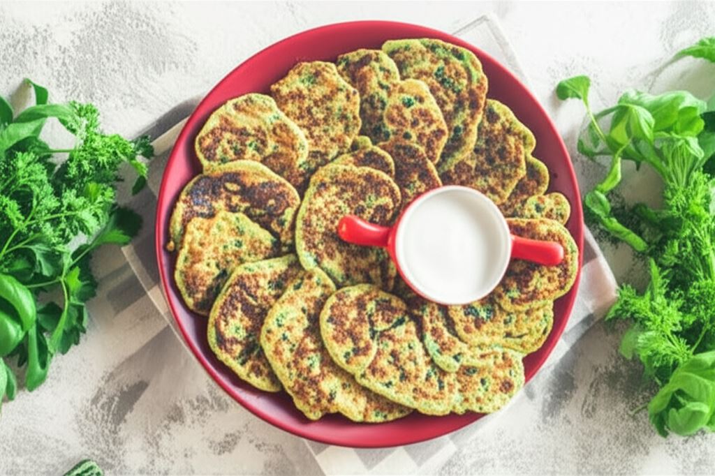 Placuszki z cukinii z sosem jogurtowym