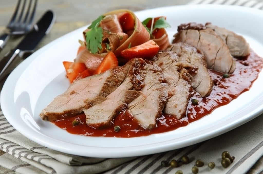 Polędwiczka w glazurze rabarbarowej