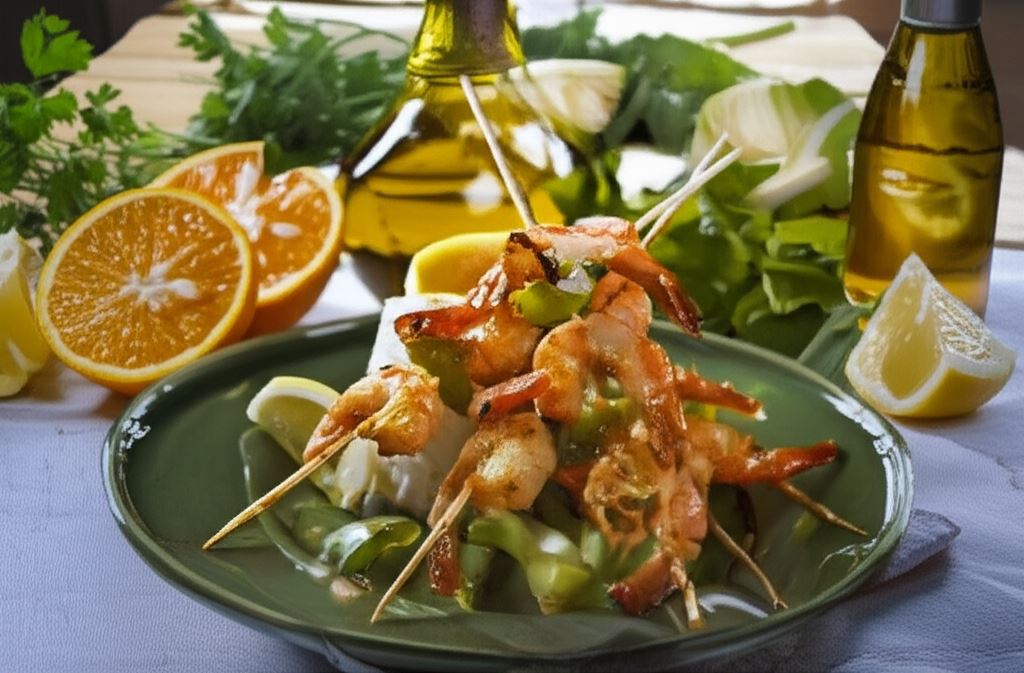 Pomarańczowe krewetki