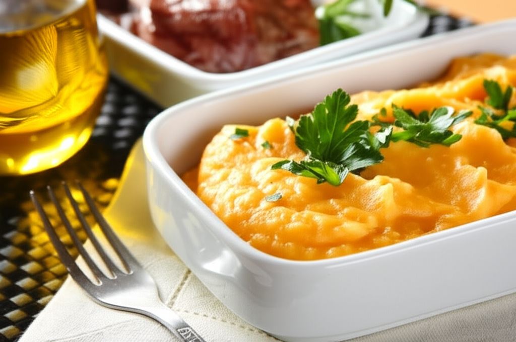 Pomarańczowe puree ziemniaczane