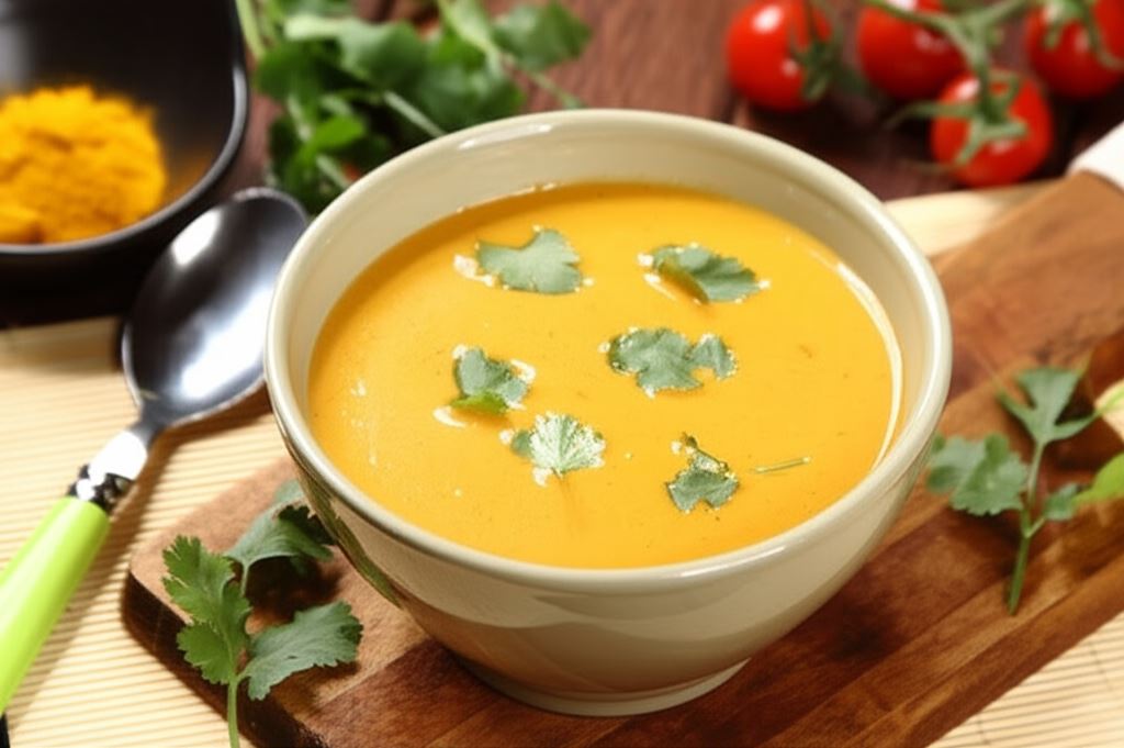 Pomidorowa zupa indyjska z mlekiem kokosowym