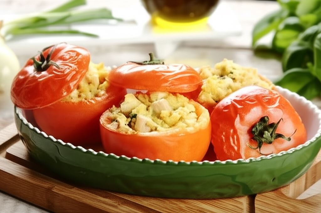 Pomidory faszerowane kaszą jaglaną