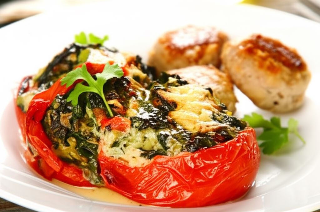 Pomidory nadziewane szpinakiem