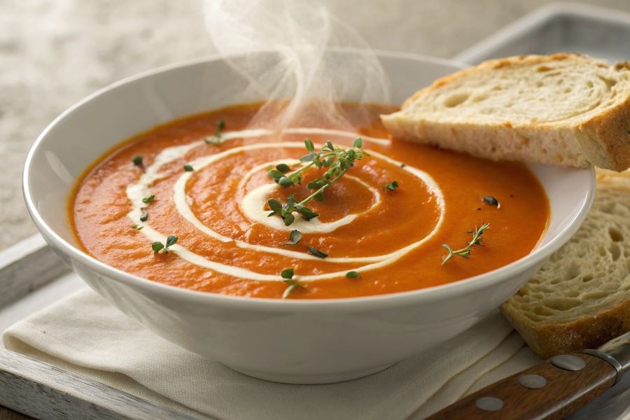 Pomidory w kremowej zupie