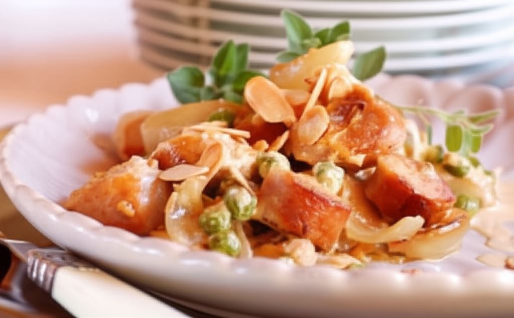 Potrawka pieczarkowa z kiełbaskami