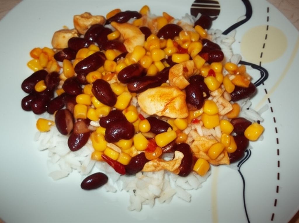 Potrawka z kurczaka z czerwoną fasolą