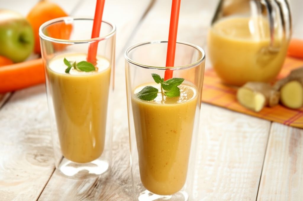 Pożywny koktajl marchewkowy z imbirem