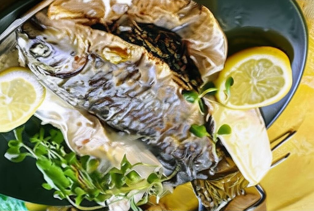 Pstrąg z cytryną i koperkiem