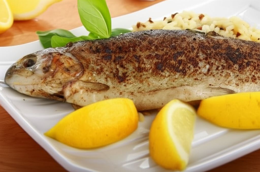 Pstrąg z grilla z chrupiącą skórką