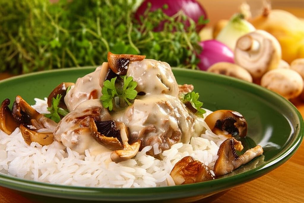 Pulpety z sosem pieczarkowym