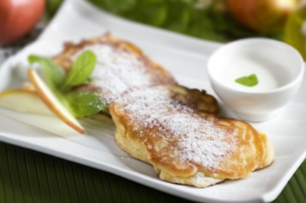 Puszyste placki z jabłkami