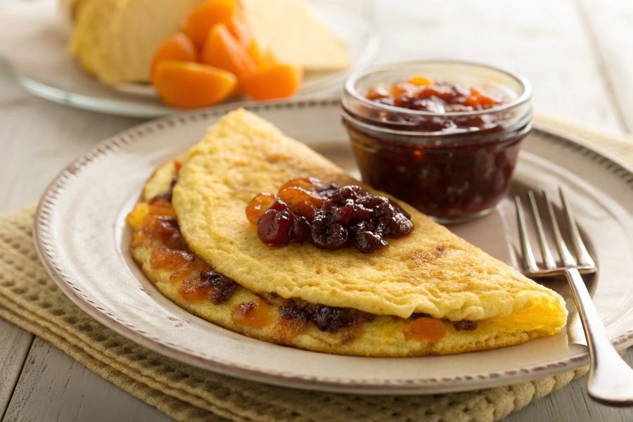 Puszysty omlet na słodko