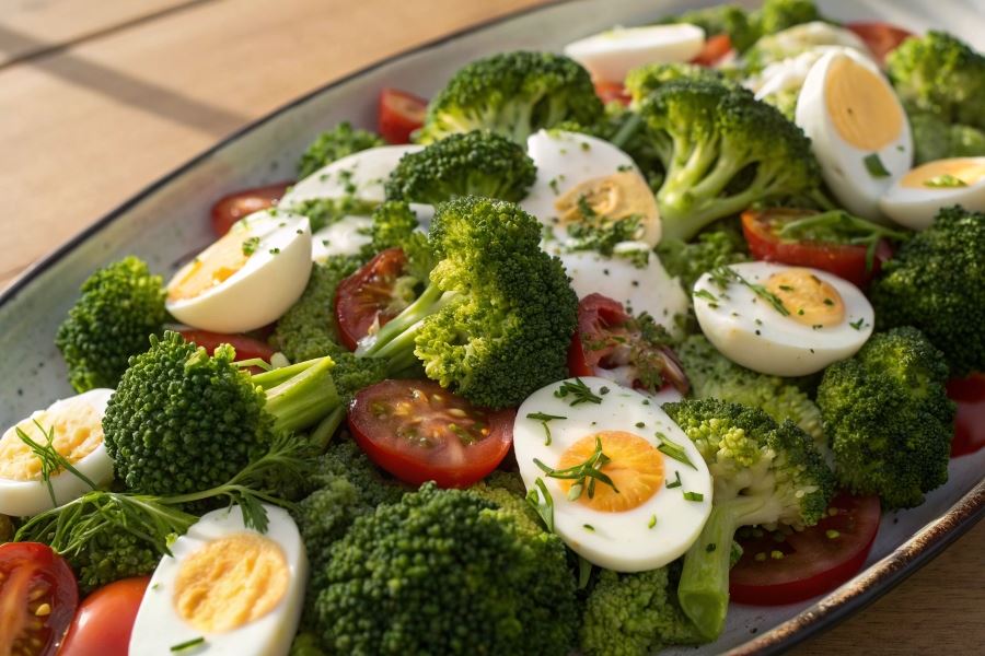 Pyszna sałatka z brokułów