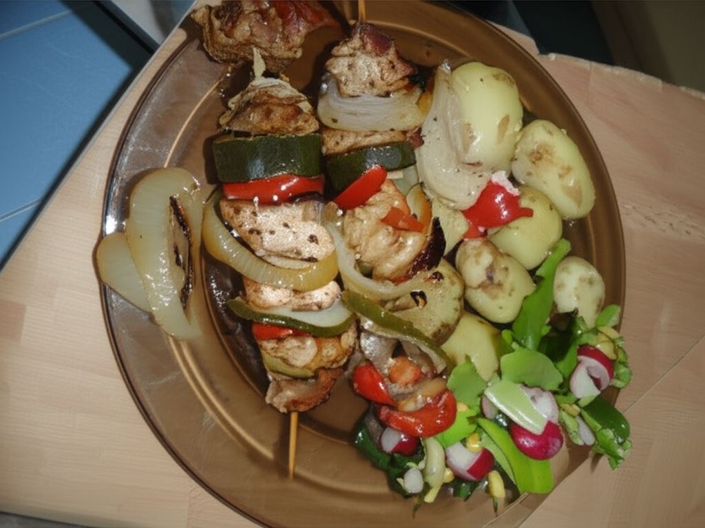 pyszne szaszłyki z kurczaka