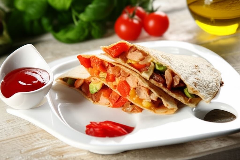 Quesadilas z wędzonym kurczakiem