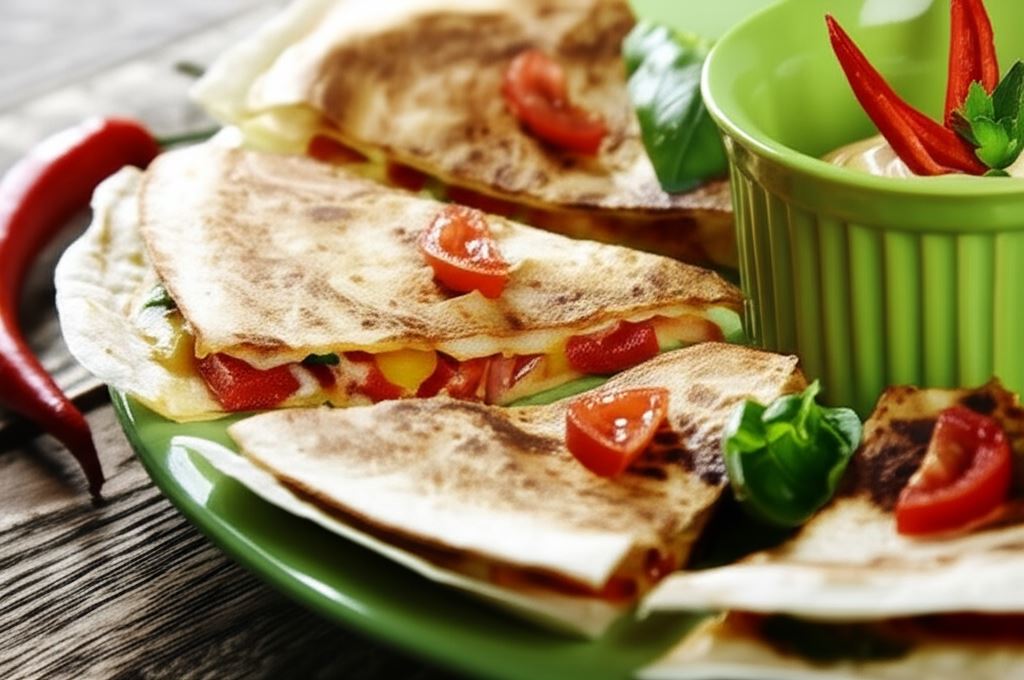 Quesadilla z papryką i chilli