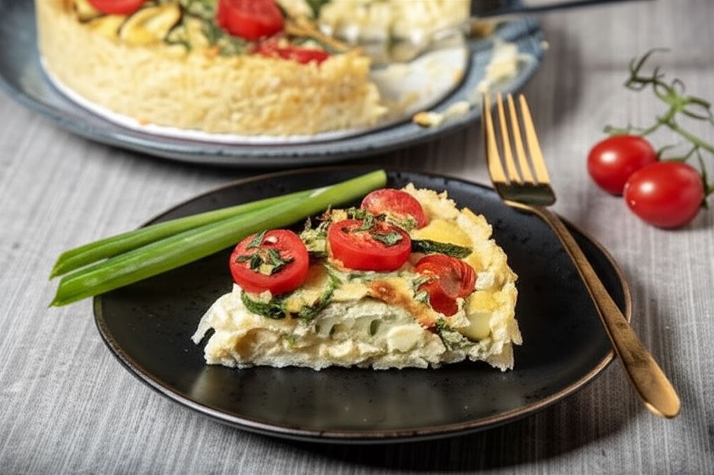 Quiche z ciastem ryżowym i warzywami