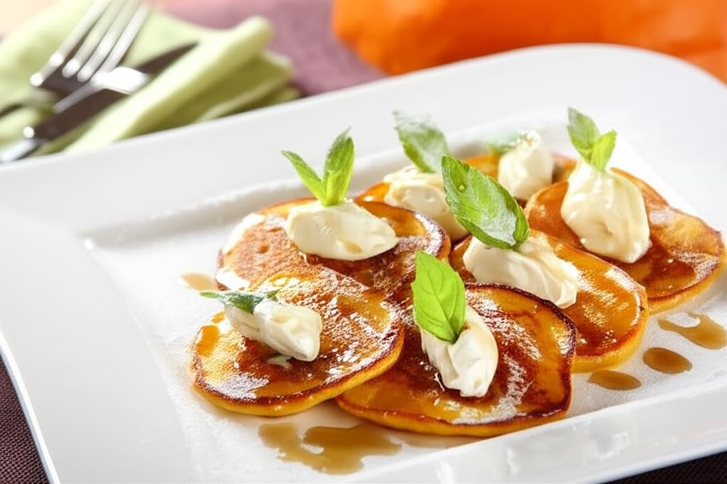 Racuchy dyniowe z serem i syropem klonowym