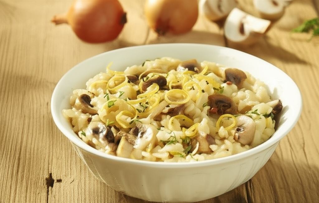 Risotto grzybowe z nutą cytryny