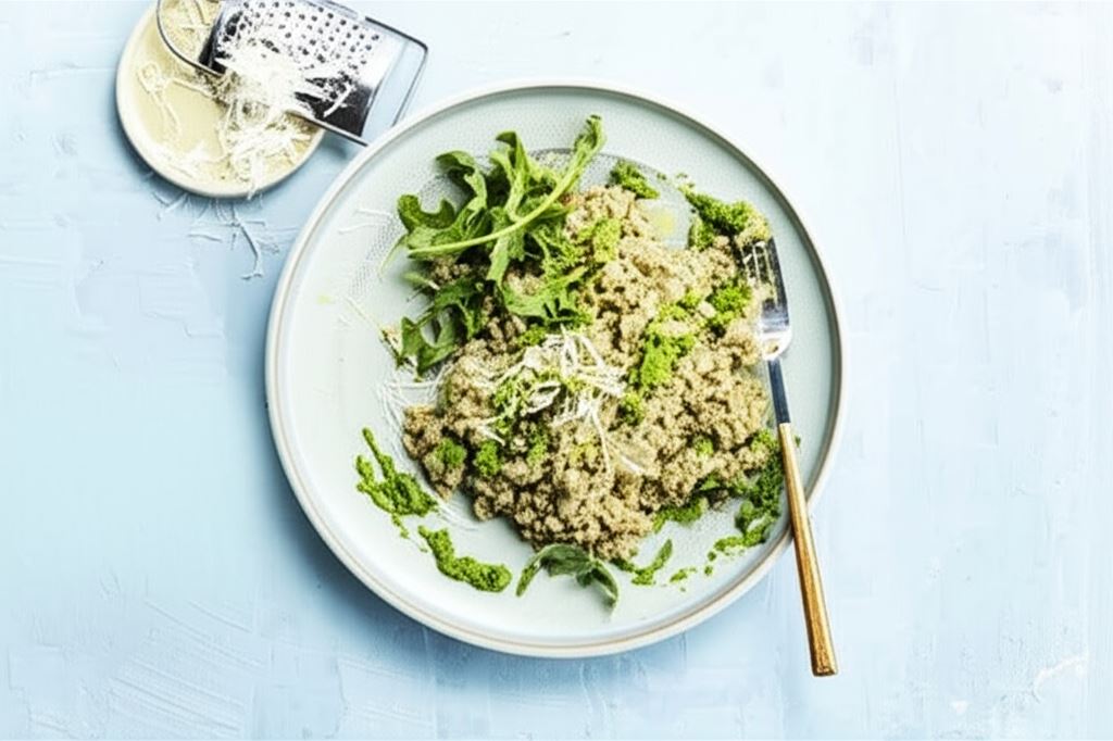 Risotto z kaszy gryczanej z pesto