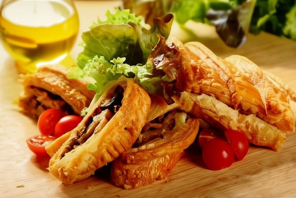 Rolada mięsna z ciasta francuskiego