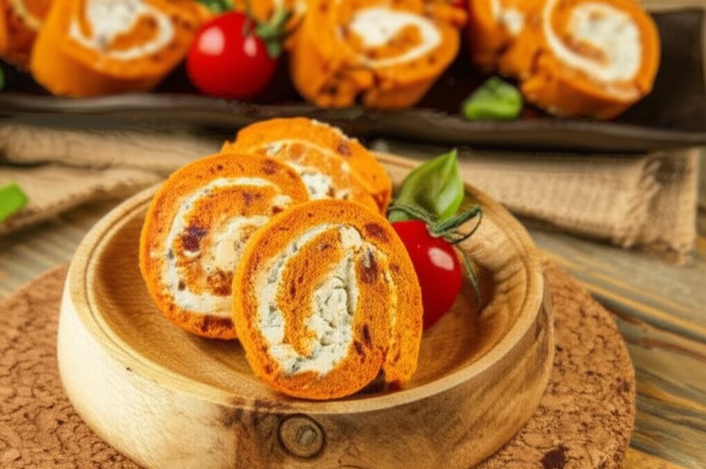 Rolada pomidorowa z ziołowym serkiem