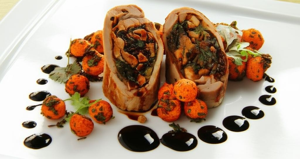 Roladki wieprzowe ze szpinakiem