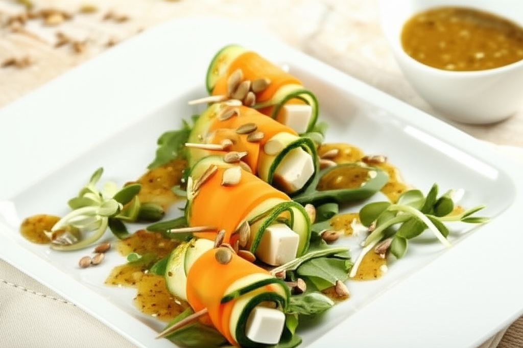 Roladki z cukinii z serem