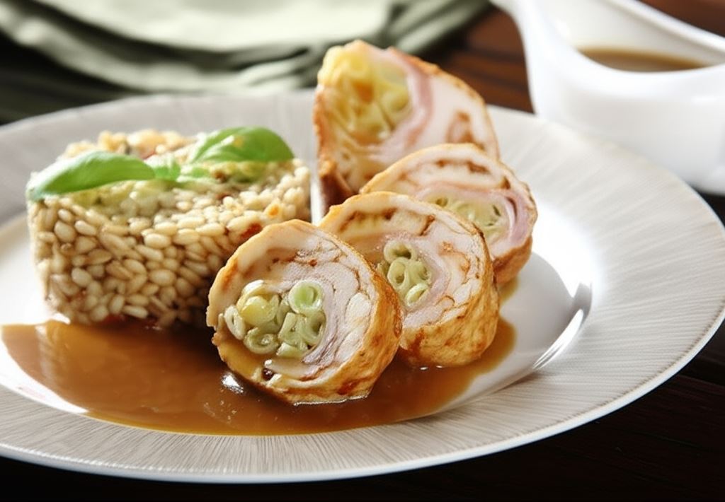 Roladki z fasolką szparagową