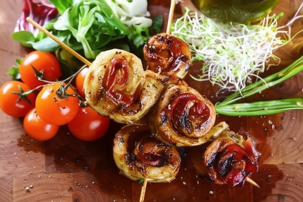 Roladki z kurczaka z szynką i papryką