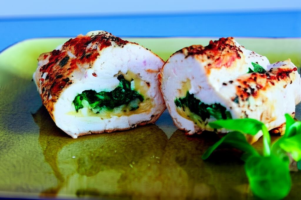 Roladki z roszponką i żółym serem