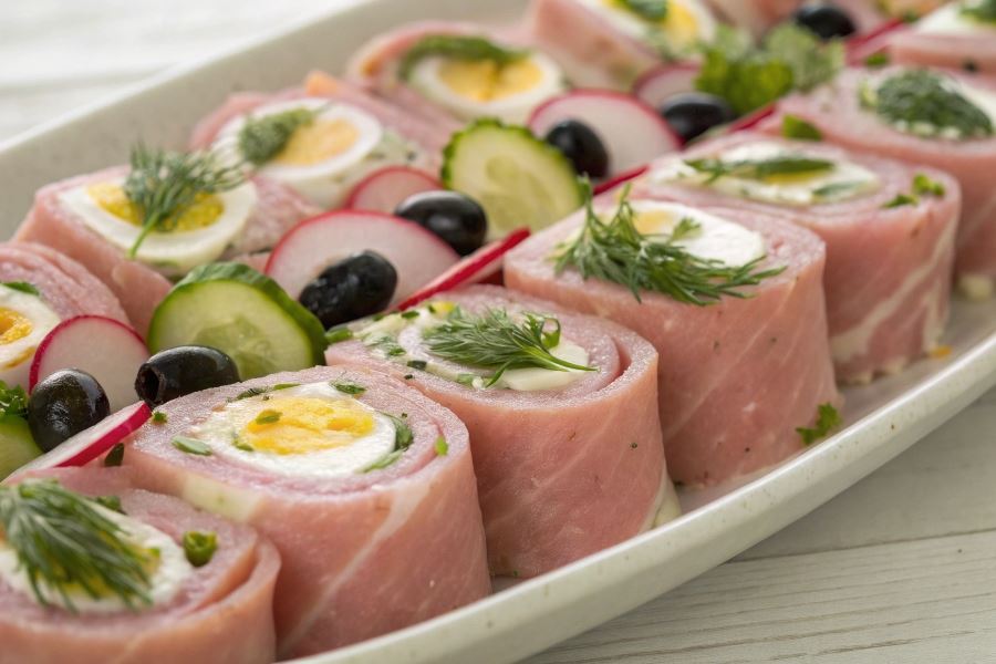 Roladki z szynki w galarecie