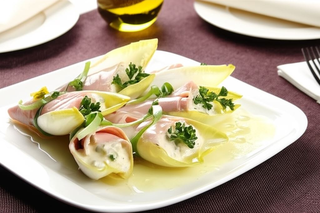 Rożki z szynki z sałatką jajeczną pod delikatną galaretką