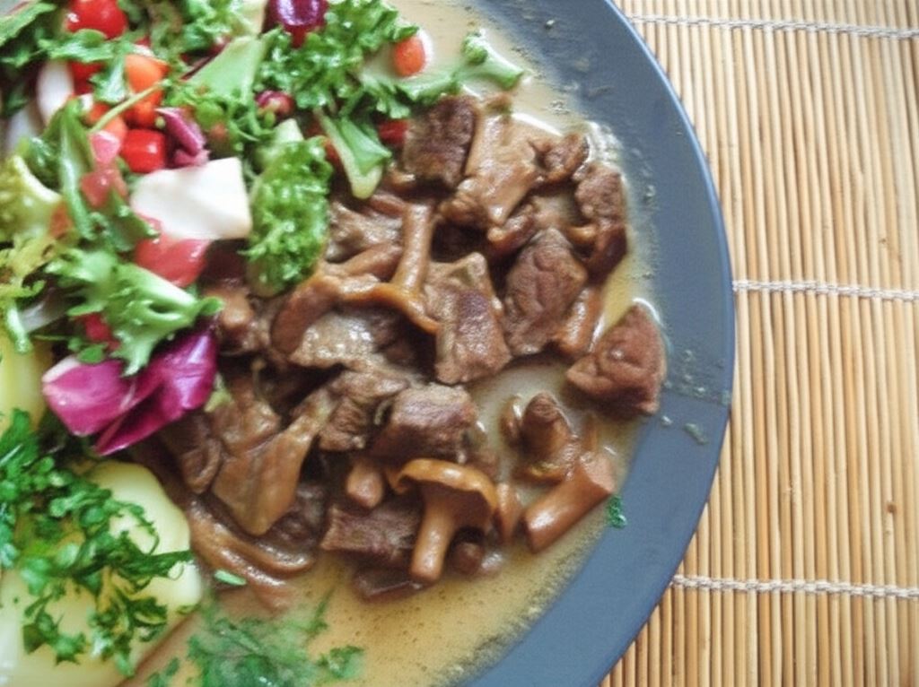 Rozmarynowy gulasz z kurkami