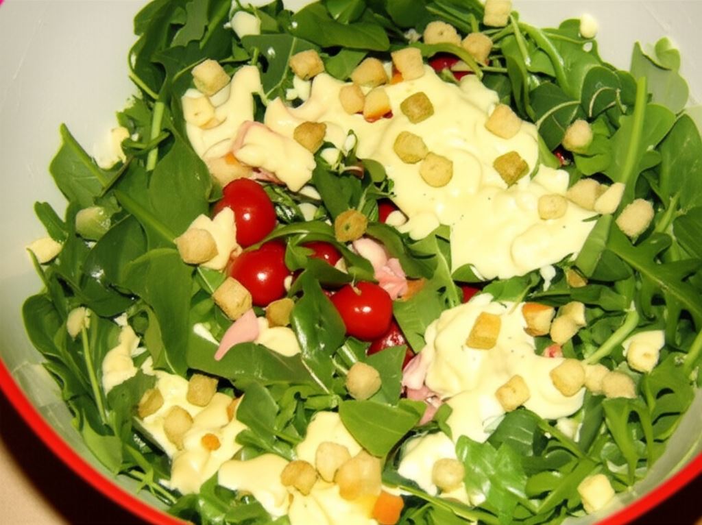 Rukola z kurczakiem w sosie z gorgonzolą